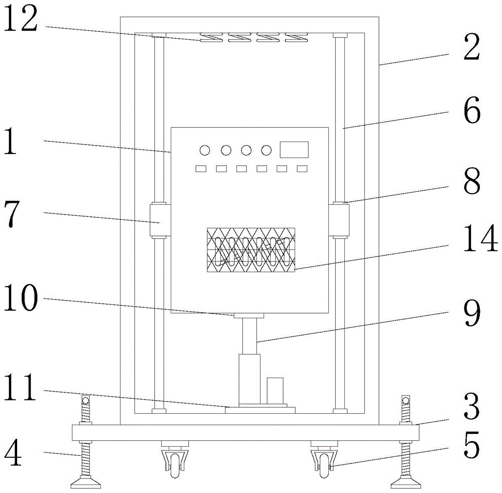 自動升降功能的高頻加熱設(shè)備前視圖 自動升降功能的高頻加熱設(shè)備前視圖